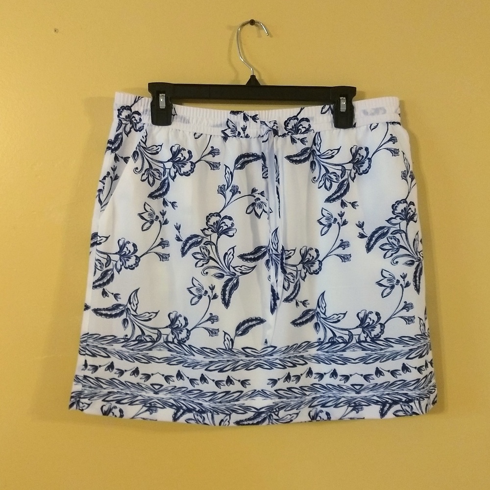 St Tropez drawstring skirt sz Large EUC *P